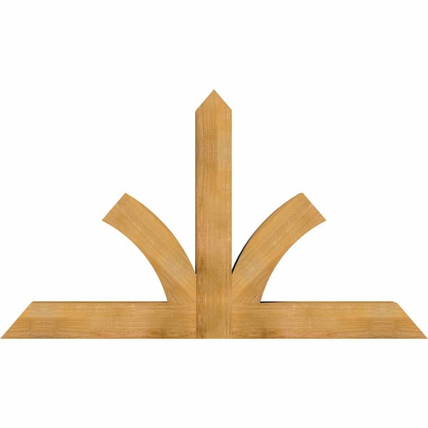Ekena Millwork Richland Rough Sawn Timber Gable Bracket, Western Red Cedar, 72"W x 42"H x 6"D x 6"F, 14/12 Pitch GBW072X42X0606RIC00RWR - main
